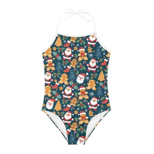 Image of Cute Christmas One-Piece Swimsuits Beach Swimwear Bathing Suit for 3-10 Years Girls