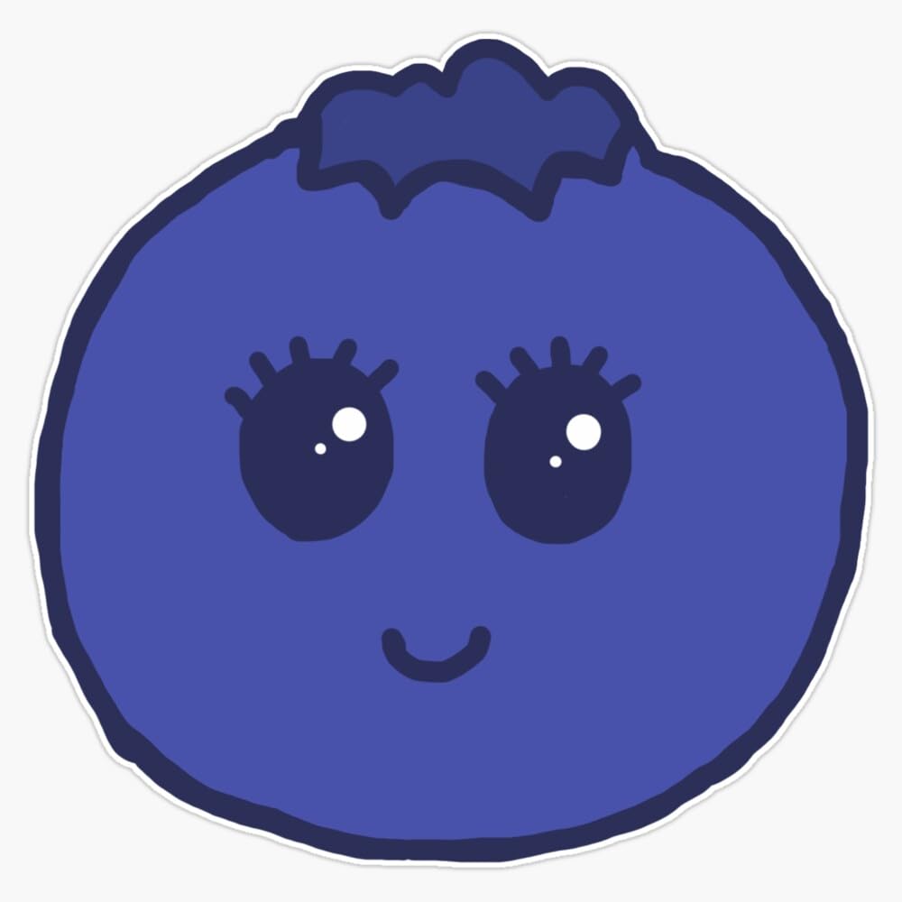 Cute Blueberry Sticker Vinyl Waterproof Sticker Decal Car Laptop Wall Window Bumper Sticker 5"