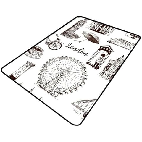 HDiGit Black-and-White Area Rug Cover