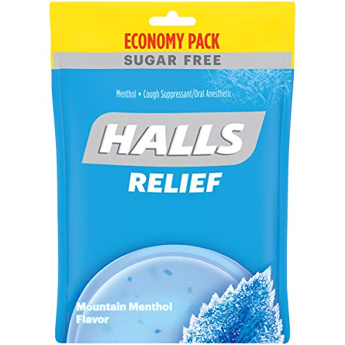 Halls Mentho-Lyptus Menthol-Cough Suppressant/Oral Anesthetic, Mountain Menthol,70 ct