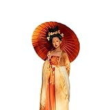 Hanfu Chezi Skirt Ancient Style Imperial Concubine Portrait Ancient Costume (Yellow,L,Large)