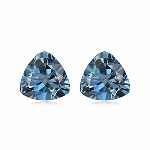 Instagem 0.53-0.66 Cts of 4 mm AAA Trillion London Blue Topaz (2 pcs) Loose Gemstone2