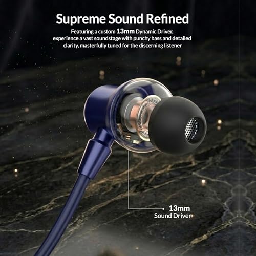 Image of AROMA HF1007 Type C Wired Earphone with HD Quality in-Line Mic,12mm Driver Hi-Res Wired
