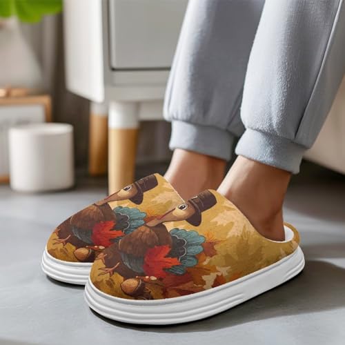 Women's Warm Memory Foam Slippers Comfortable Plush Platform Slippers for Fall Winter3