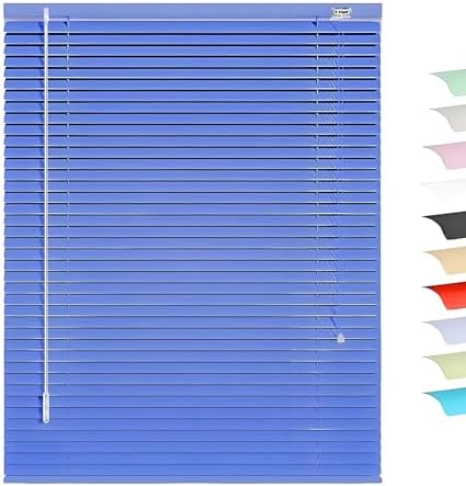 Cordless Mini Blinds for - Aluminum Horizontal Blackout Blinds 36"-72" for Home, Bedroom, Bathroom & Living Room - Privacy Protection, Stylish Blue