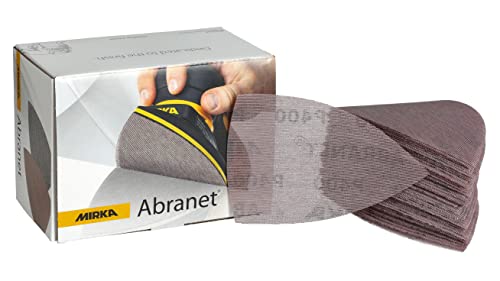 Disques abrasifs triangulaires Mirka Abranet Delta grain 240 ponçage net sans poussière