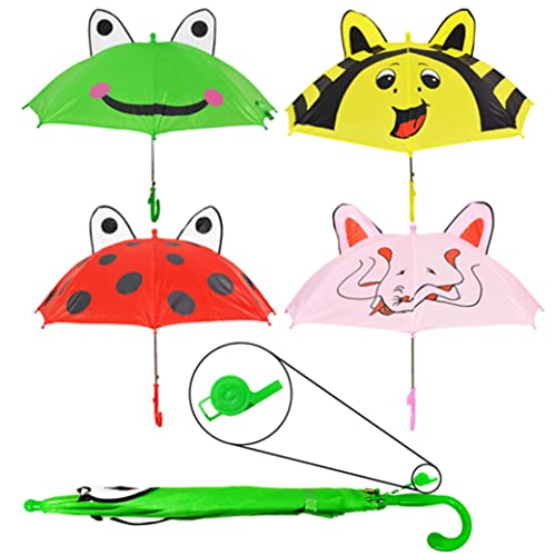 1 Kids Girl Boy Umbrella Animal Whistle Rain Sun Shade Toddler Child Lightweight, Pink #TOP27