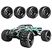 HobbyPark PreGlued Mounted 12mm Hex Hubs RC Truck Tires and Wheels 2.8 Tires with Foam Inserts for Traxxas Rustler Stampede Hoss 4x4 Redcat RC Monster Truck Set of 4 (128x67mm(HxW))