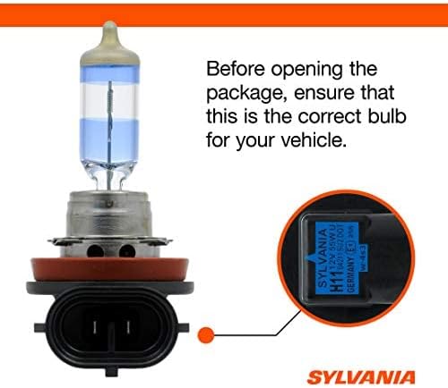 SYLVANIA - H11 SilverStar Ultra plus Free Installation Gloves - High Performance Halogen Headlight Bulb, High Beam, Low Beam, Fog Replacement Bulb, Brightest Downroad Whiter Light (Contains 2 Bulbs)