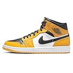 Nike-Mens-Air-Jordan-1-Mid-Shoes-Taxi-White-Black-11 Nike Men's Air Jordan 1 Mid Shoes, Taxi White Black, 11