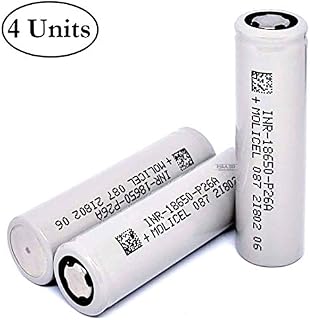M&A BD 4 Pack of Gray-P26A, 2600mAh, 35A, Rechargeable, Replacement for Flat Top
