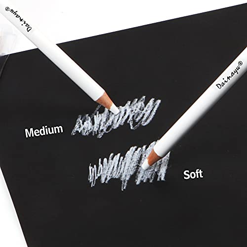 Dainayw DN6WT White Charcoal Pencils Drawing Set thumb #6