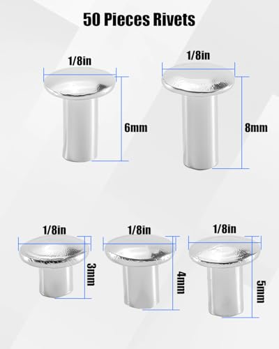 image for HUQUZN 1/8″ Semi Tubular Rivets Tool Kit Fit for Tonka Pinball Vent 