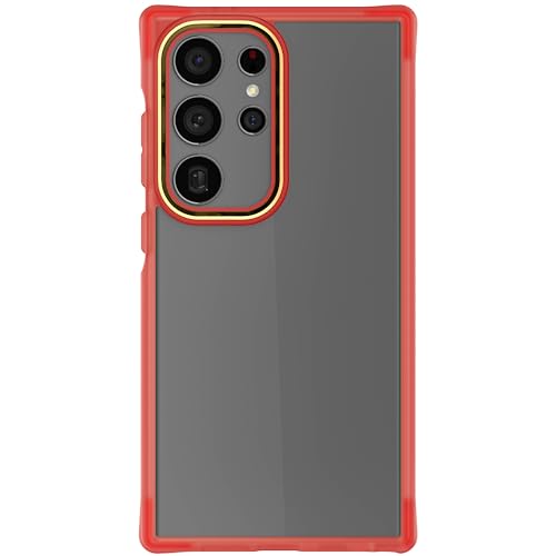 Image of Ghostek Covert Clear Samsung Galaxy S24 Ultra Case with Military Grade Shockproof Protection, Non-Slip Grip, Protective Silicone Phone Cover Designed for 2024 Galaxy S24 Ultra (6.8 inch) (Pink)