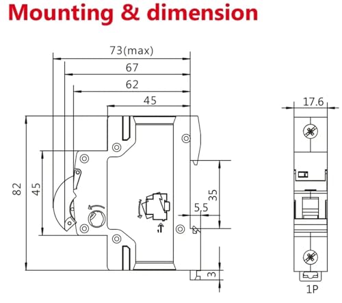 Disjoncteur bipolaire 63a courbe C pour sécuriser le tableau électrique - 6