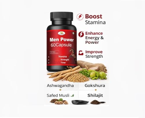 Image of Men Power Capsules for Men | Ayurvedic Inspired Formula | Daily Energy & Wellness Support | 120 Veg Capsules