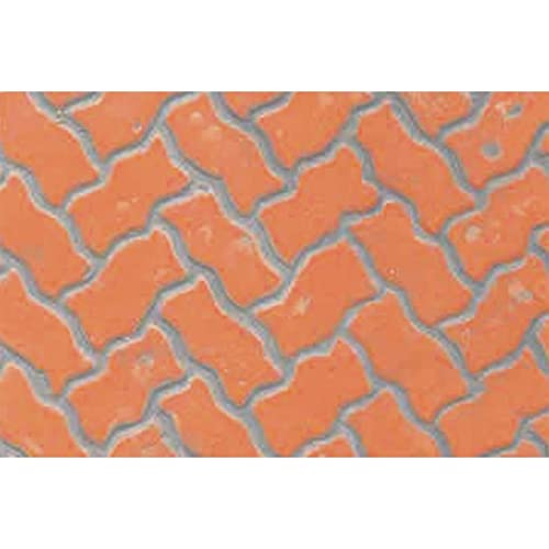 JTT Scenery Products Plastic Pattern Sheets: Interlocking Paving, 9.5mm