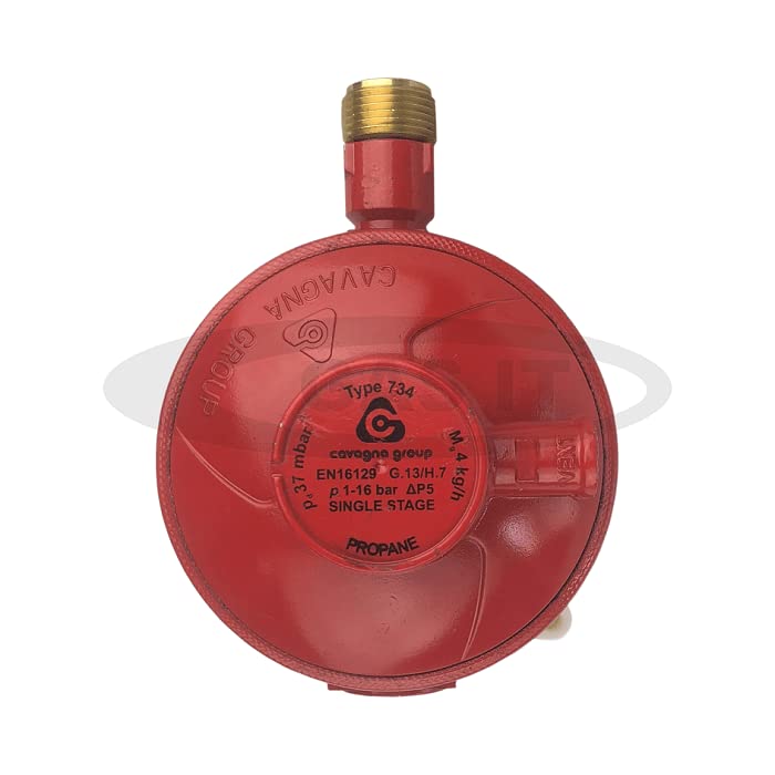 Tezla Regulador de baja presión 37 mbar 4Kg-h W20 x 3/20.3 cm BSP hembra