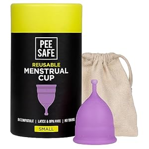 PEESAFE Menstrual Cups – Size Mini | Small – for 18 Years and Below – Leak Proof Period Cups- Safety of 100% Medical Grade Silicone – Storage Pouch Included – Menstrual Cup | Period Cup