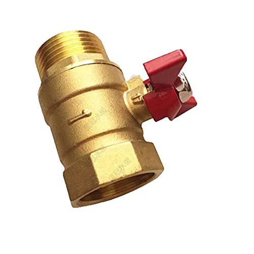 SHENGGLL Vannes à Bille DN25 1inch Vanne à Bille en Laiton mâle avec poignée Papillon Température 0-60C Pression 10BR Cover