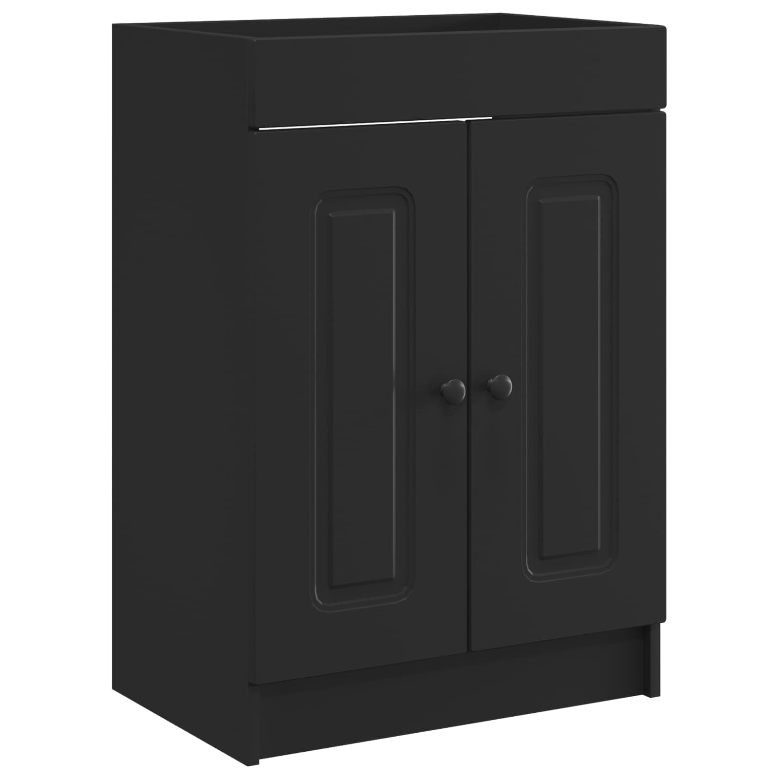 Armario bajo lavabo negro de 81 cm de alto ideal para baños modernos y organizados