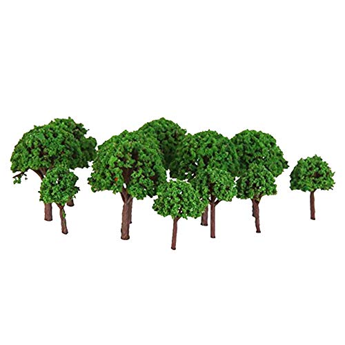 Árbol Artificial 50pcs Modelo Mini árbol De Simulación Del Paisaje En Miniatura Modelos Diorama Arquitectura Paisaje De La Decoración Decoración De La Tabla Del Ornamento Del Arte De DIY 1: 500