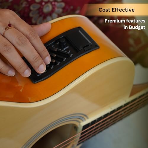 Image of VAULT Basswood EA20CE Electro Acoustic Guitar Kit With Learn To Play E-Book, Bag, Strings, Straps, Picks, String Winder & Polishing Cloth - 40 Inch Cutaway Guitar