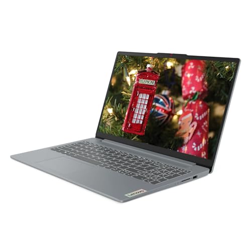 Image of Lenovo IdeaPad Slim 3i Laptop, 15.6 inch FHD Display, Intel Core i3-N305 8-Core Processor, 8GB LPDDR5 RAM, 256GB SSD, Intel UHD Graphics, Wi-Fi 6, Bluetooth 5, Windows 11 S, Arctic Grey, EAT 64GB SD Card