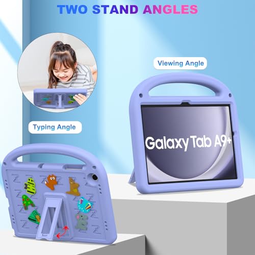 Étui pour Tab A9 Plus violet en finitions premium coque antichoc