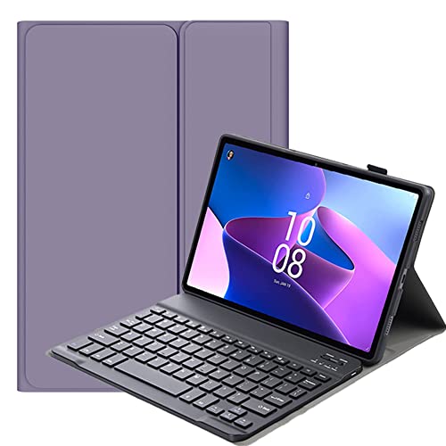 Étui clavier pour Lenovo Idea Tab Pro Gen 2 protection violette nomade pour le bureau et les cours