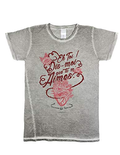 T-shirt homme gris-denim le cadeau original pour la Saint-Valentin