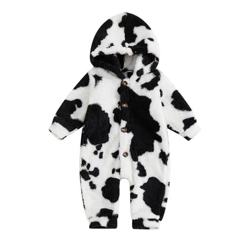 Newborn Baby Boy Girl Clothes Cute Furry Hooded Jumpsuit Coat Infant One-Piece Romper Outwear Fall Winter Outfits