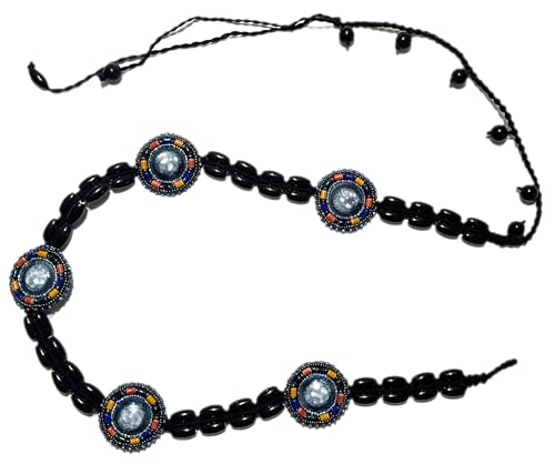 Ceinture artisanale pierre grise en porcelaine pour look bohème chic