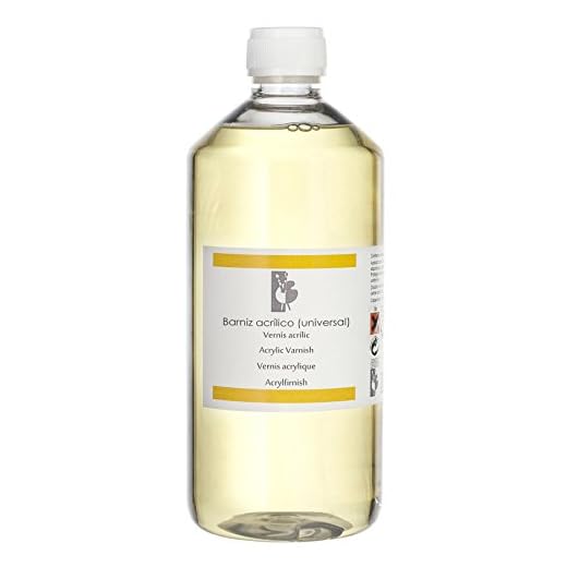 Lienzos Levante Barniz Acrílico Universal, Brillante UV, Botella de 1.000 ml