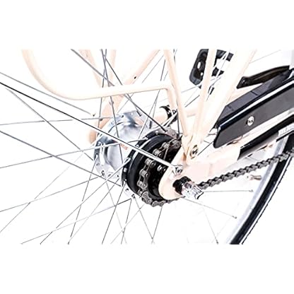 28 Zoll Alu Fahrrad City Bike Damen 7 Gang Nabenschaltung Tiefeinsteiger Beige – Bild 3