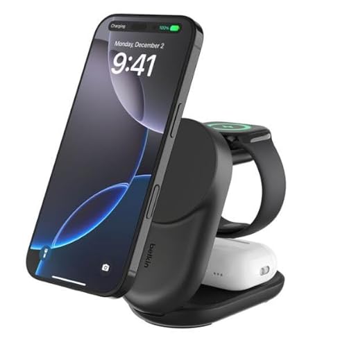 Belkin UltraCharge Socle de Recharge 3 en 1 Aimantée et Pliable avec Qi2 - vue 5
