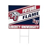 NCAA Liberty University Yard Sign, Outdoor Coroplast Yard Signs with Stakes 18x24, College Bound Yard Sign, Welcome University Lawn Sign for Future Student