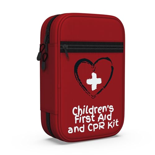 Image of Small, First Aid and CPR Kit for children, toddler, and kids. Large Variety of Bandages to fit your childs injuries. Perfect travel first aid kit, Diaper Bag, Backpack, Car, and More. Quick and Effect