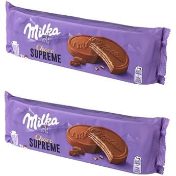 MILKA Supreme Biscuits 6.3 oz (180 g) x 2 | Luxurious Combination of Thick Chocolate &amp; Moist Cookies | Perfect for Snacks &amp; C
