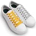 Flat Metallic Laces [2 Pairs: 1 Pair Gold + 1 Pair Silver] 5/16" Wide - By Miscly (36", 1 Pair Gold + 1 Pair Silver)