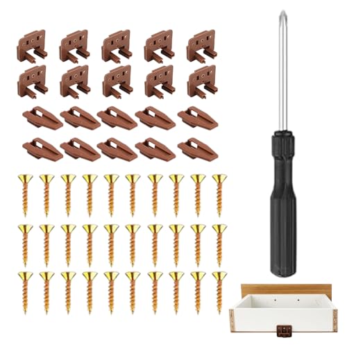 TABSIRAH Diapositivas para cajones de gabinete, pieza de repuesto fácil de instalar, guías de rieles de cajones de mesita de noche, para cocinas, dormitorios, guardería, dormitorio, hotel, mesitas de