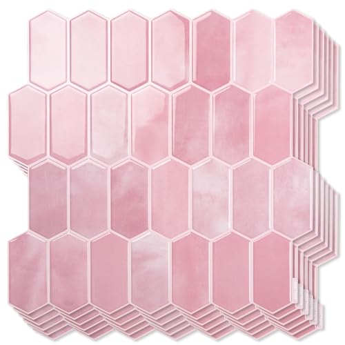 Art3d 10-Sheet Heavy-Duty Peel and Stick Backsplash, Self-Adhesive Vinyl Wall