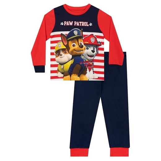 Paw Patrol Pijamas | Chase Marshall Rubble | Pijama Niño Patrulla Canina Multicolor 3-4 Años