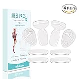 Heel Pads Heel Grips for Prevent Blister Relief Heel Pain, High Heel Inserts for Heels Rubbing,Ball of Foot Insoles,Back of Heel Cushion Heel Liner for Women and Men Shoes Too Big (Clear)