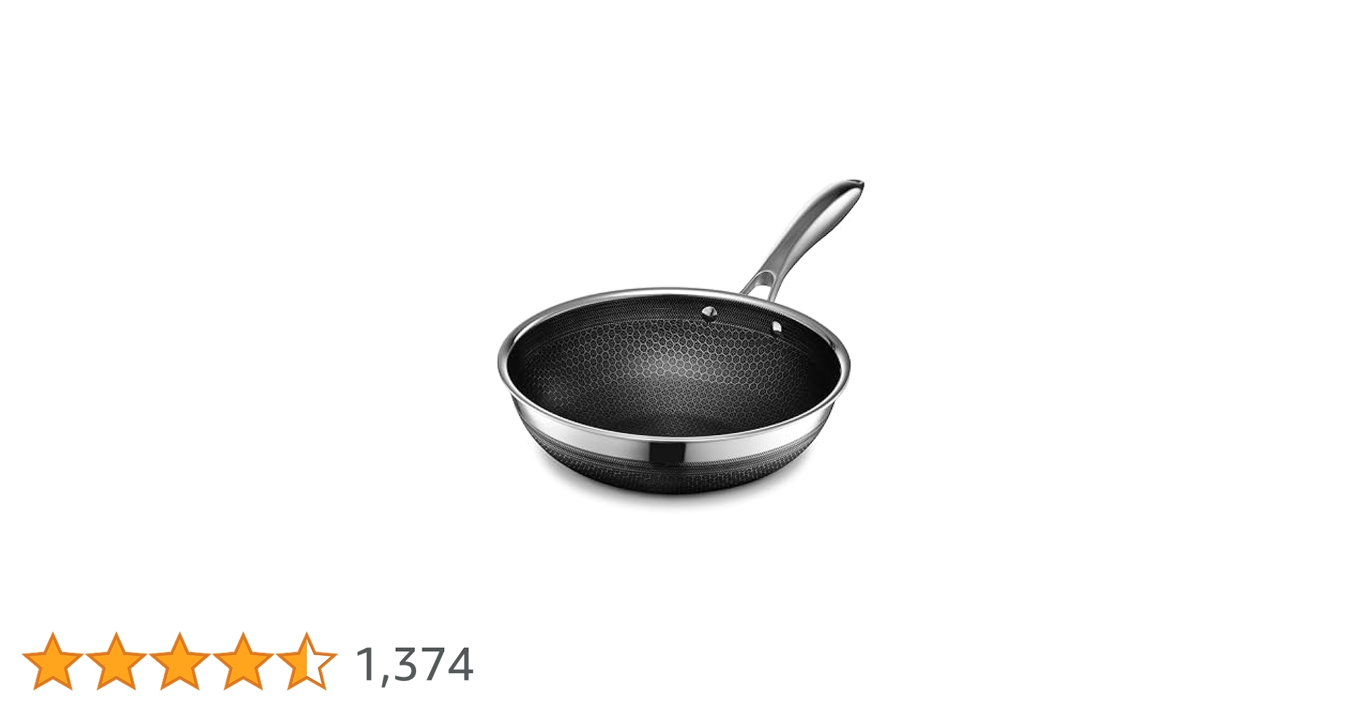 HexClad ハイブリッド ノンスティック 中華鍋 【26cm】 Amazon｜HexClad ハイブリッド ノンスティック 中華鍋 【26cm