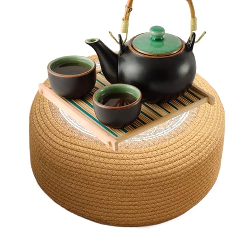 Outdoor Hocker Ottoman Wasserdicht | Runder Geflochtener Sitzhocker...
