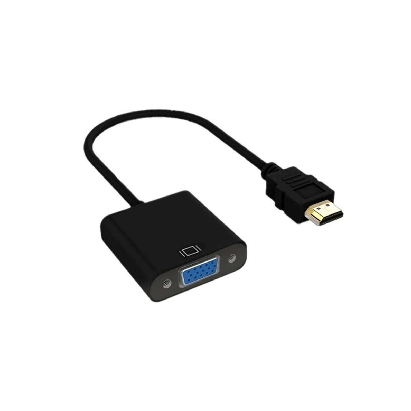 Adattatore da HDMI a VGA 1080P con audio per computer portatile e monitor (nero)