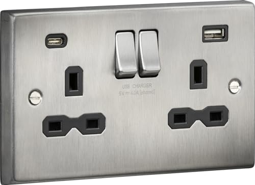 Prise commutée 2G double USB murale encastrable pour prise maison - 3