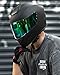 AUBOA Full Face Motorcycle Helmets for Adults Men and Women DOT Street Bike Racing Helmet with Extra Clear Visor Model MD-813C (Matte Black, L)