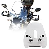 ECOTRIC Universal 16 3/4” Width x15” Height Clear Motorcycle Windshield Windscreen Compatible With Harley Davidson Sportster Dyna Glide Softail Suzuki